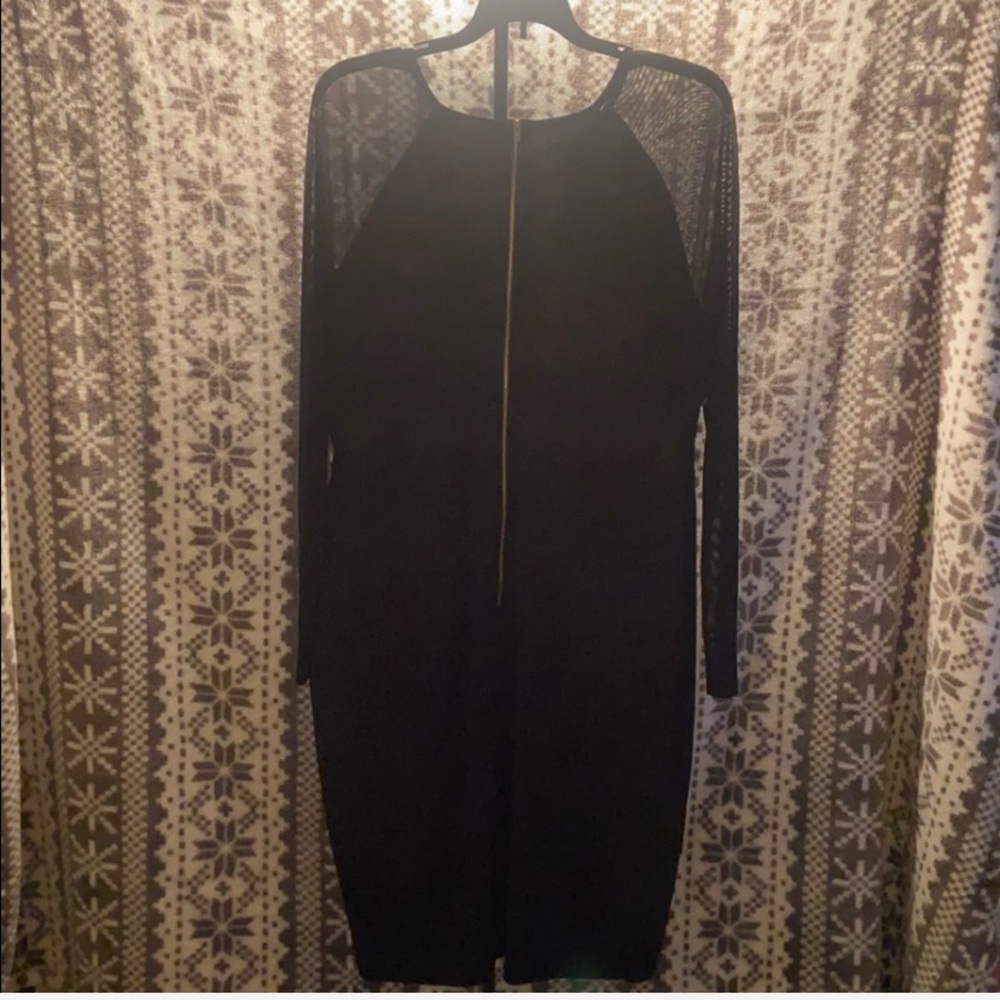 FTF Sheer Longsleeved Black Sexy Dress - Picture 3 of 7